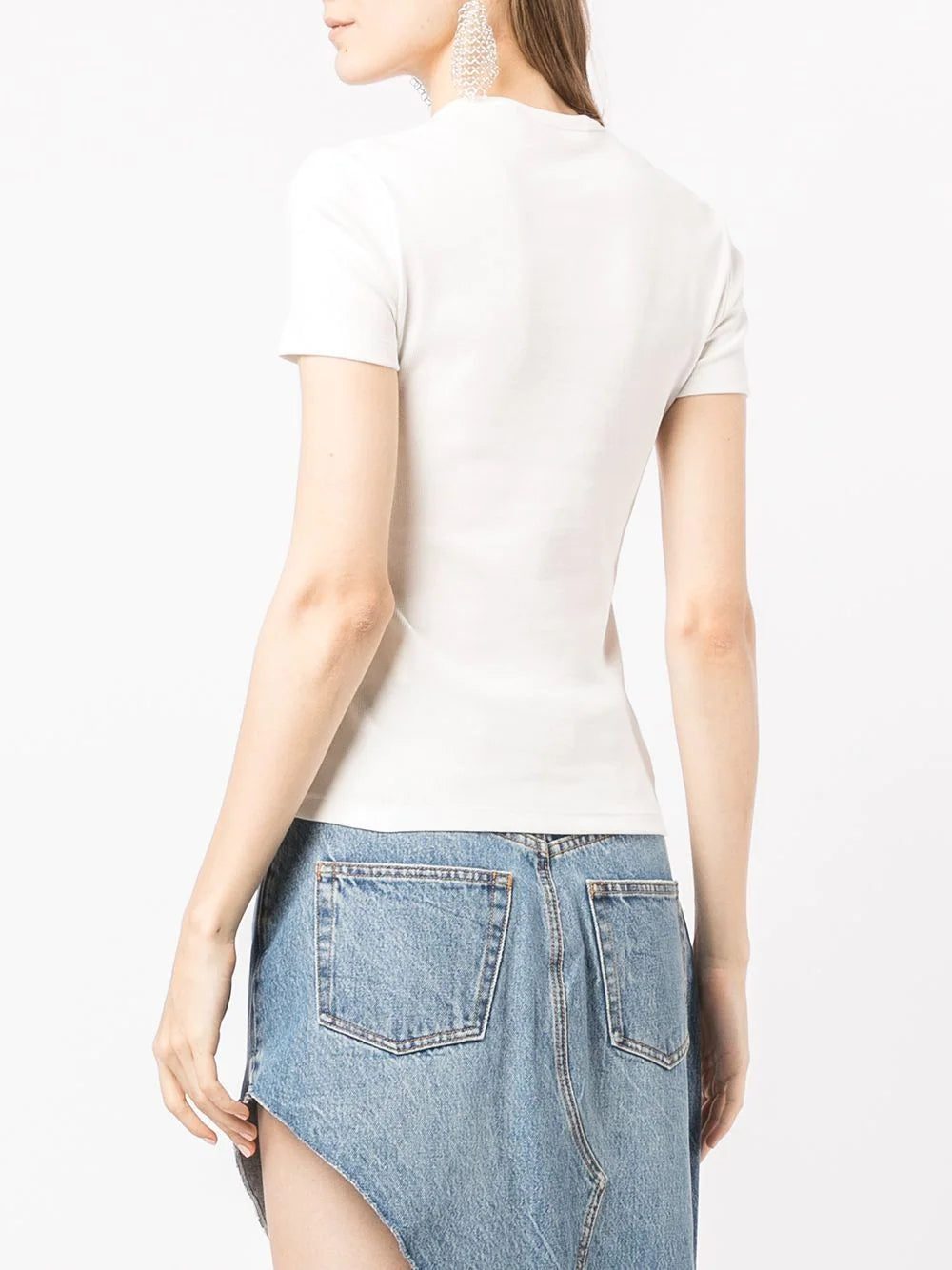 Off-White logo-print ribbed T-shirt - Image 4