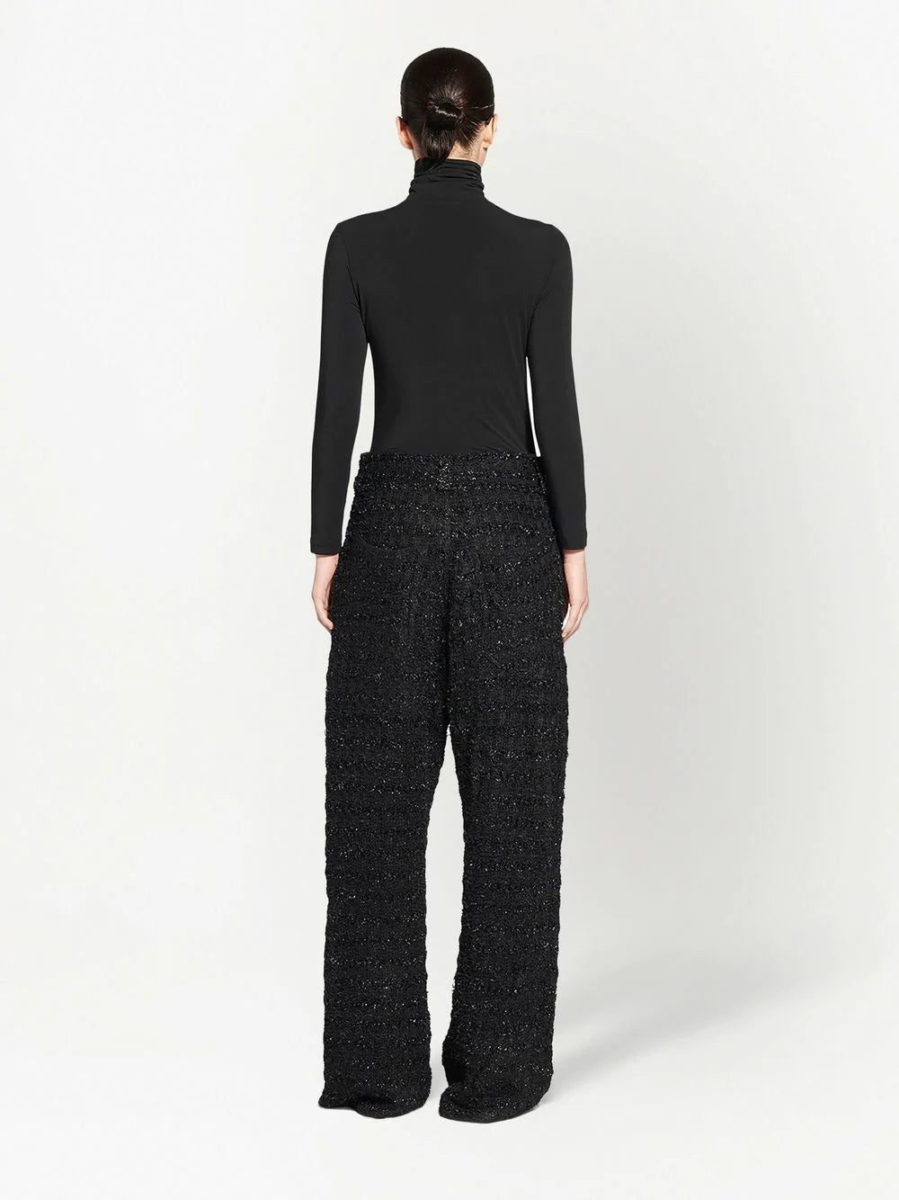 Balenciaga tweed straight-leg cut trousers - Image 3
