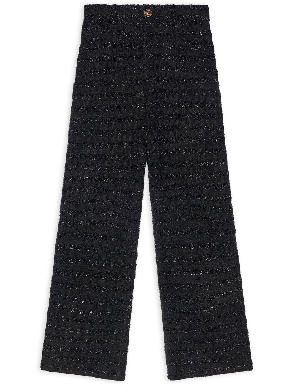 Balenciaga tweed straight-leg cut trousers