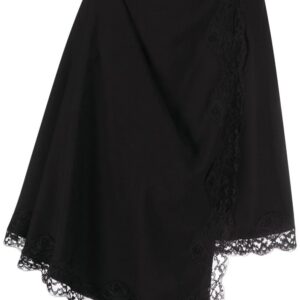 Alexander McQueen  lace-embellished asymmetric skirt