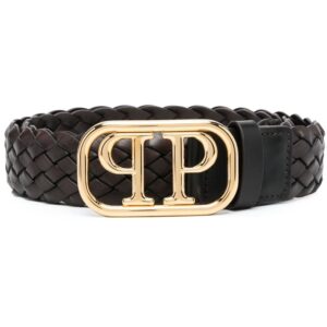 Louis Vuitton braided logo buckle belt