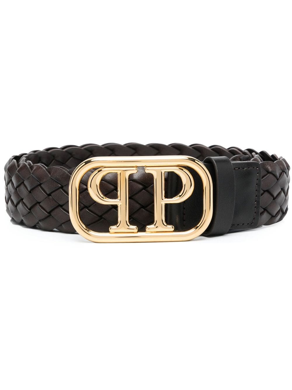 Louis Vuitton braided logo buckle belt