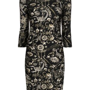 Philipp Plein Scorpion-print mini dress