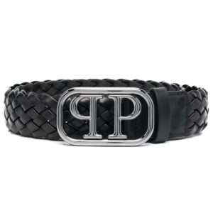 Louis Vuitton logo buckle braided belt
