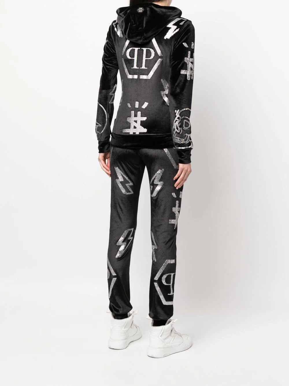 Philipp Plein logo-studded hoodie tracksuit - Image 4