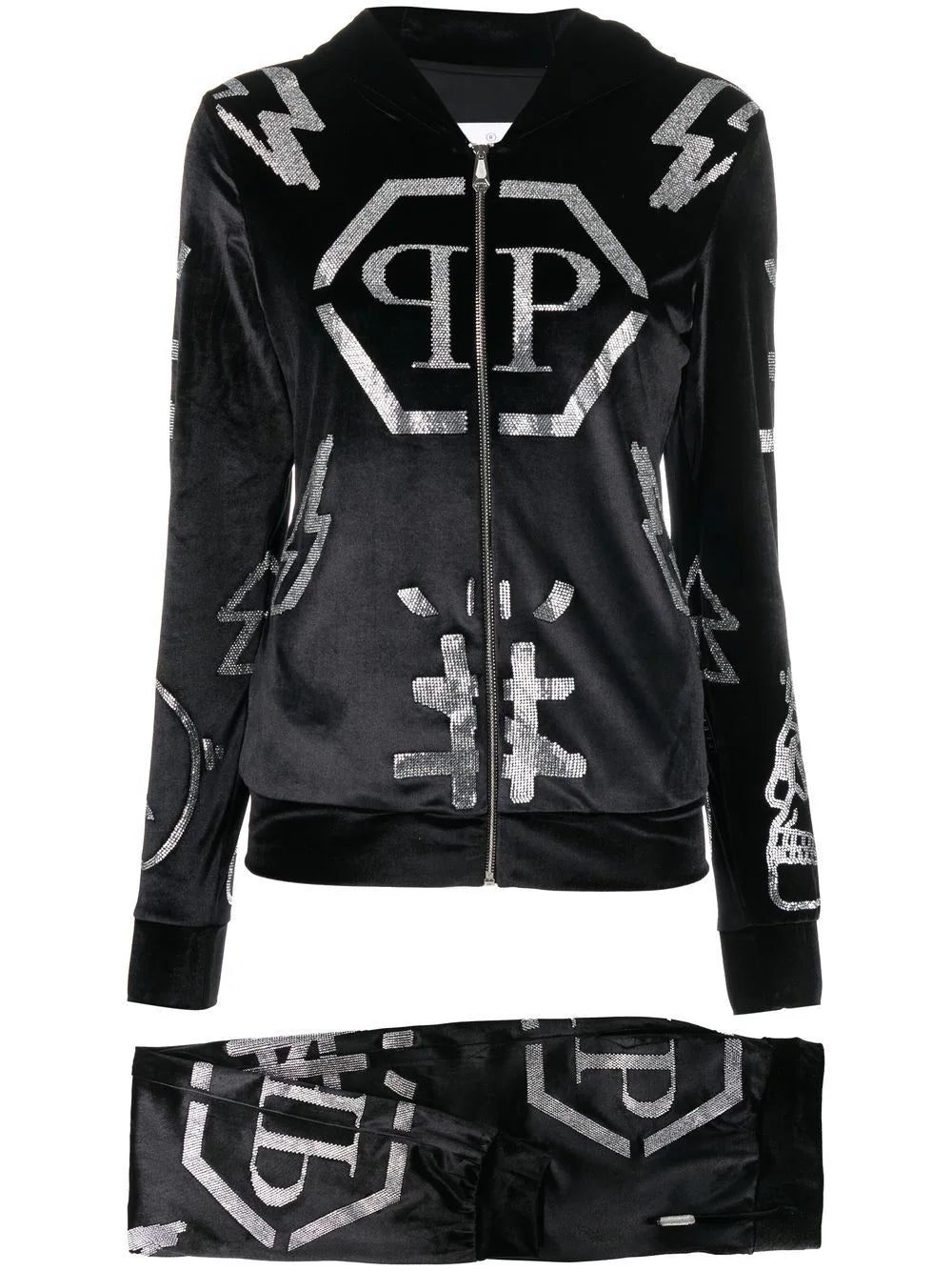 Philipp Plein logo-studded hoodie tracksuit