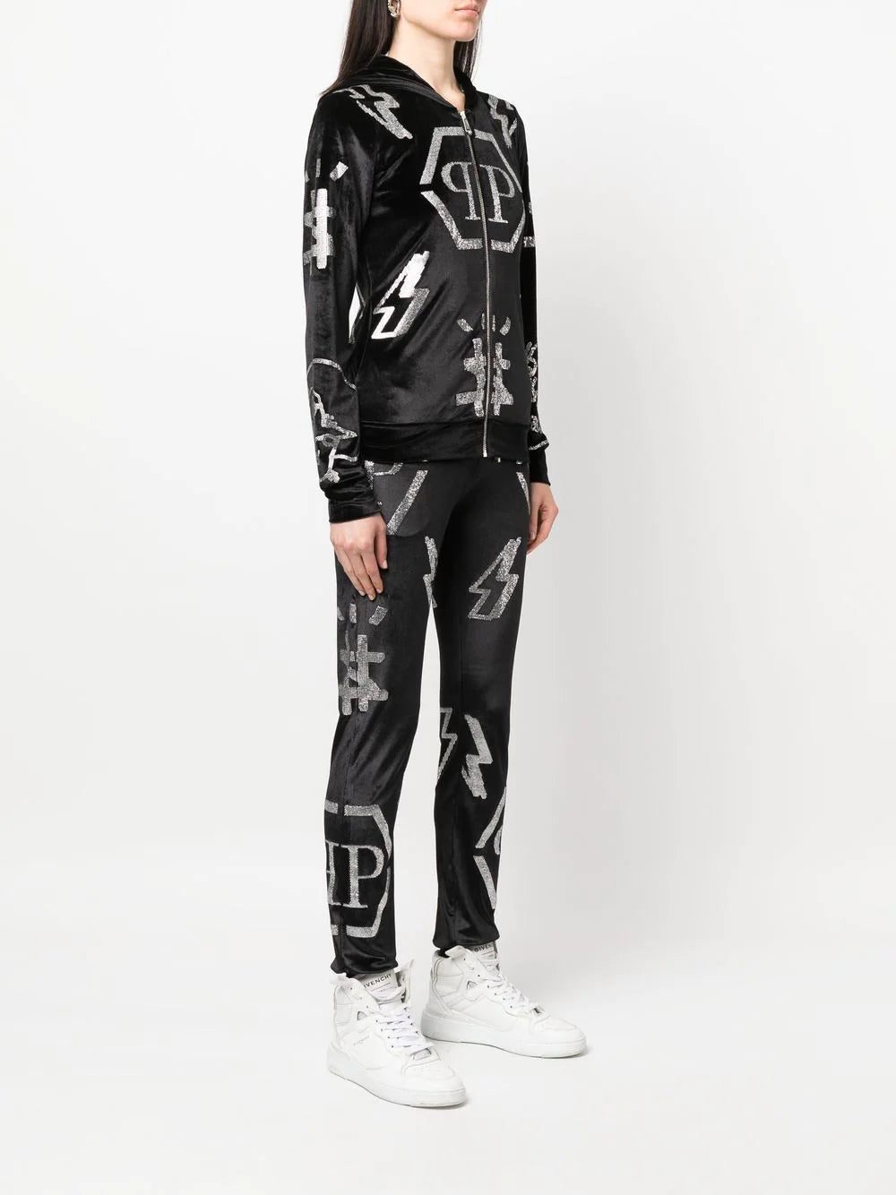 Philipp Plein logo-studded hoodie tracksuit - Image 3