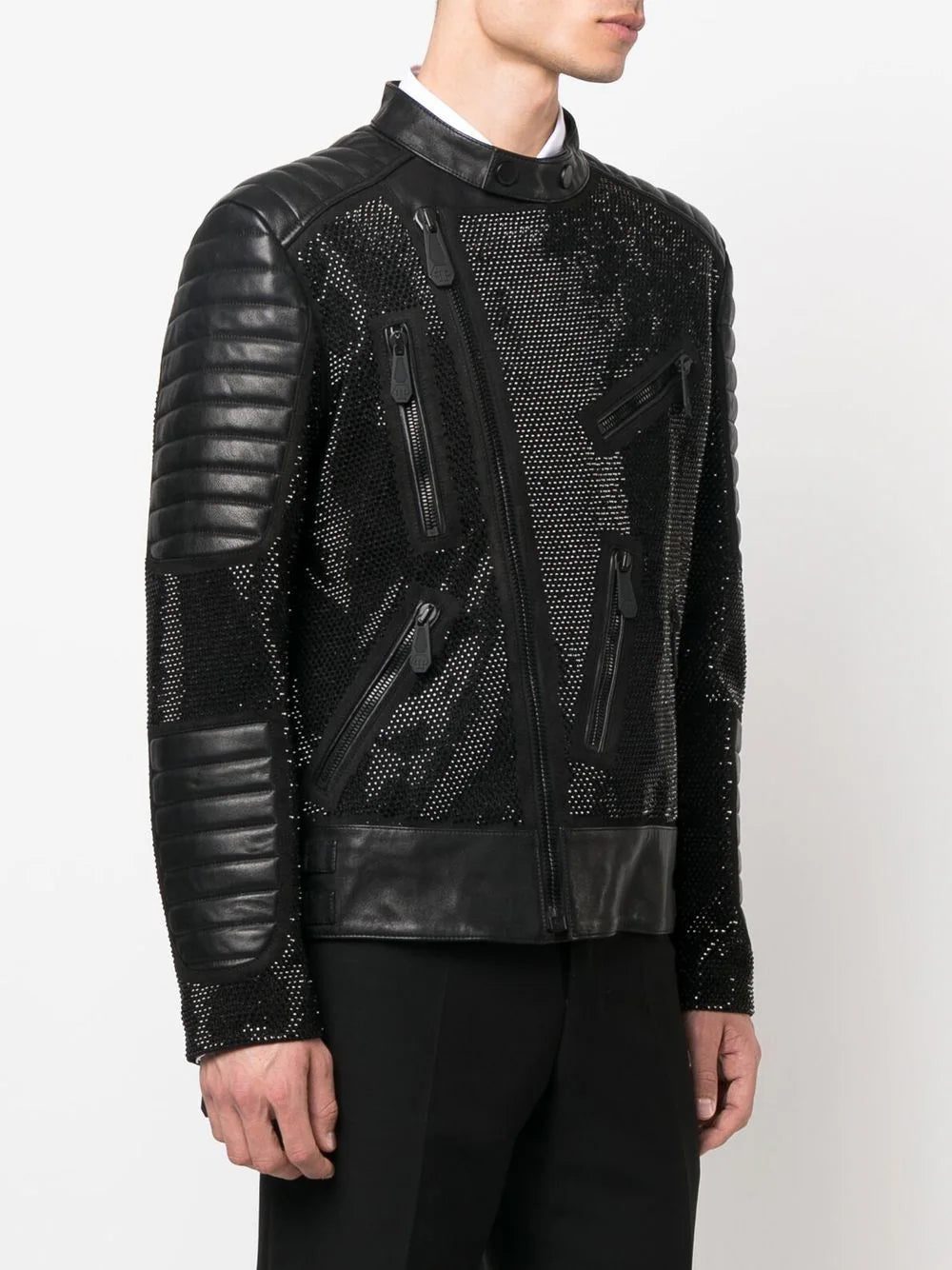 Philipp Plein leather disco biker jacket - Image 3