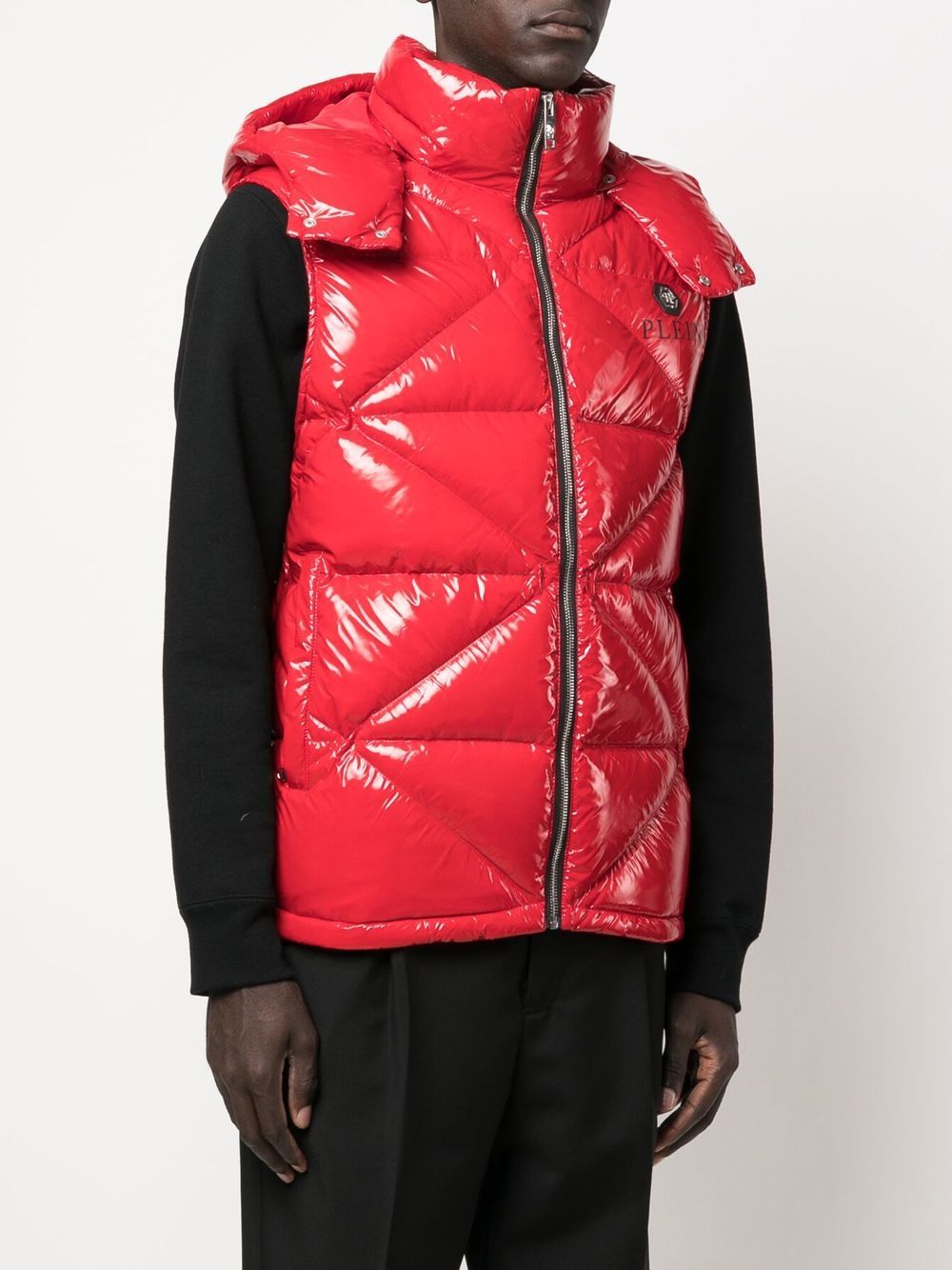 Philipp Plein high-shine quilted gilet jacket - Image 3