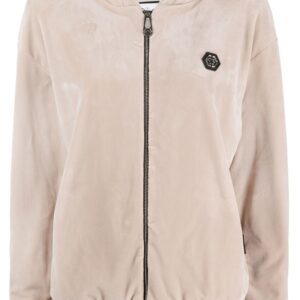 Philipp Plein  skull-appliqué zip-up hoodie Jacket