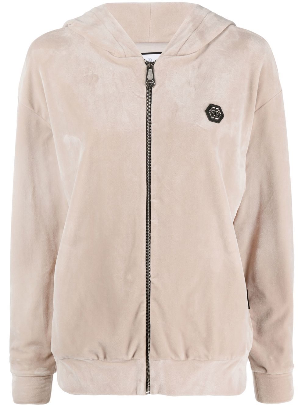 Philipp Plein skull-appliqué zip-up hoodie Jacket