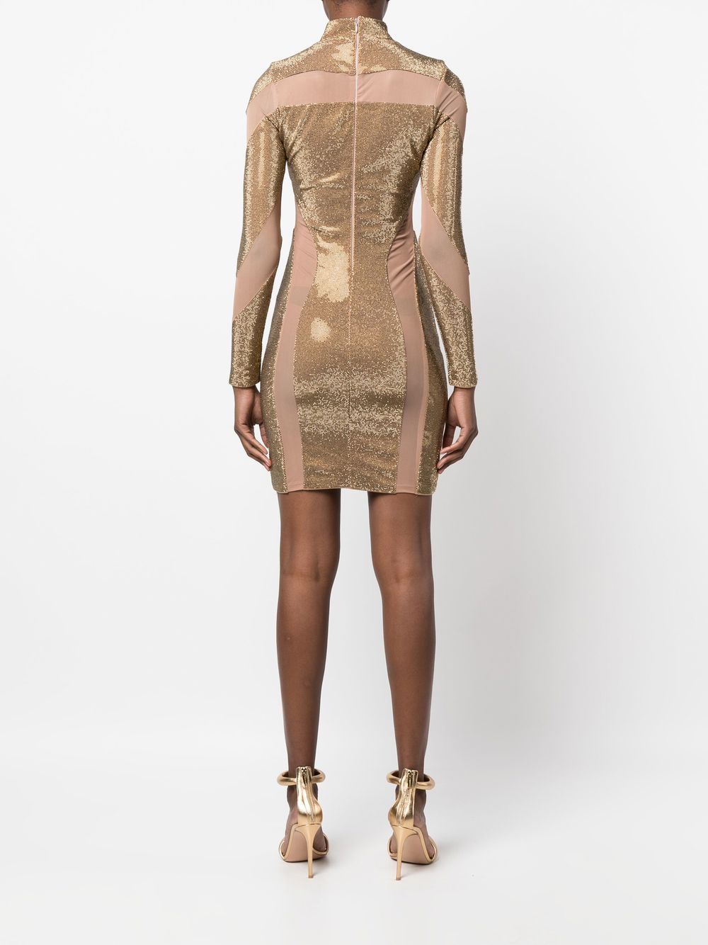 Philipp Plein crystal-embellished panelled dress - Image 4