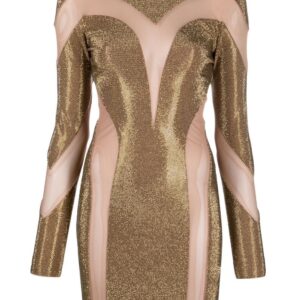 Philipp Plein crystal-embellished panelled dress