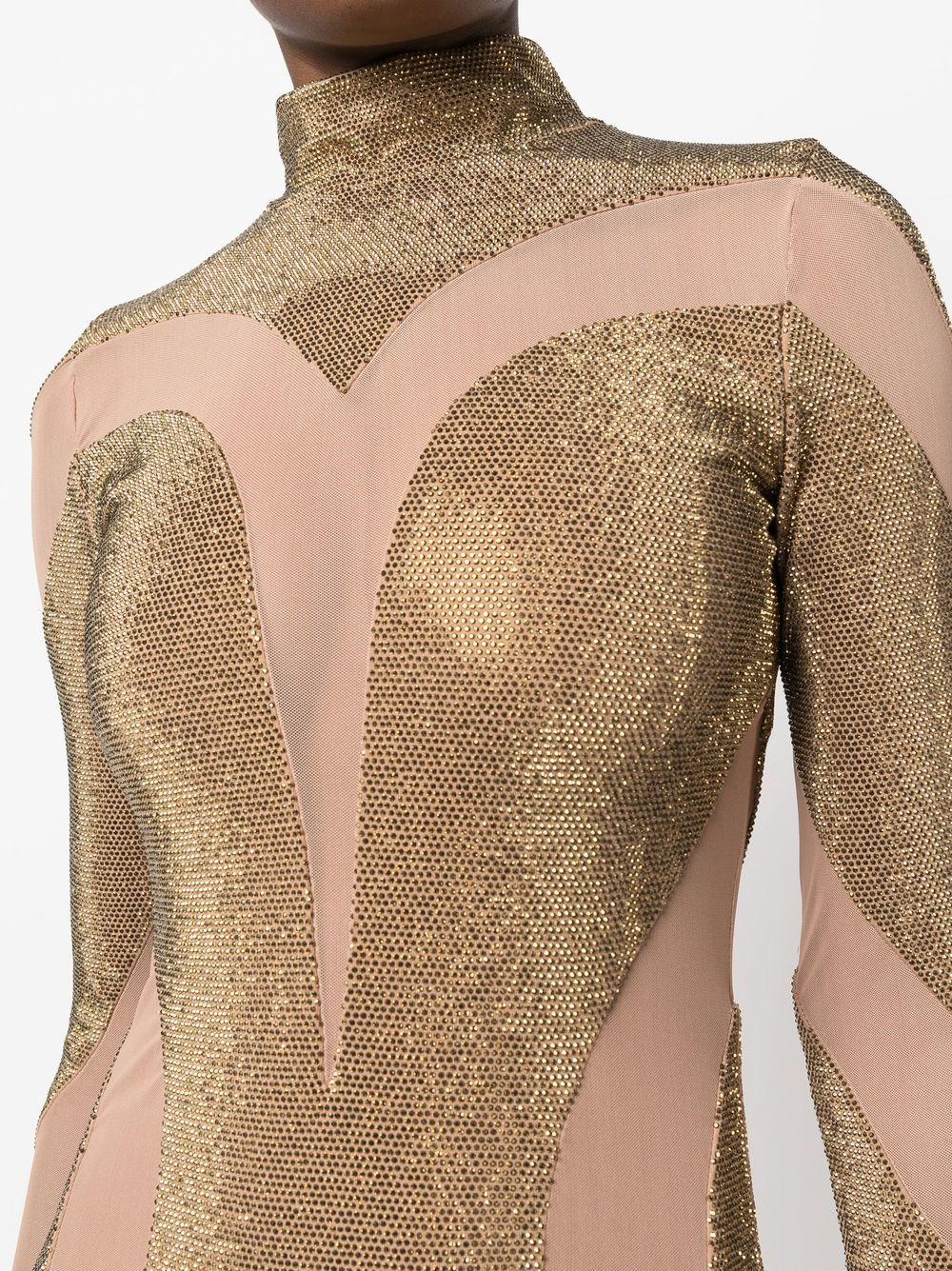 Philipp Plein crystal-embellished panelled dress - Image 2