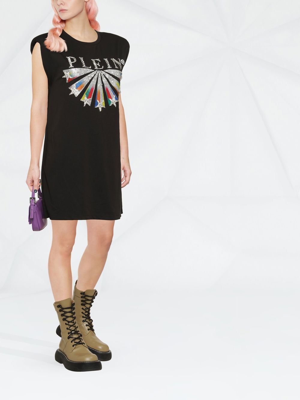 Philipp Plein embellished logo-print T-shirt dress - Image 2