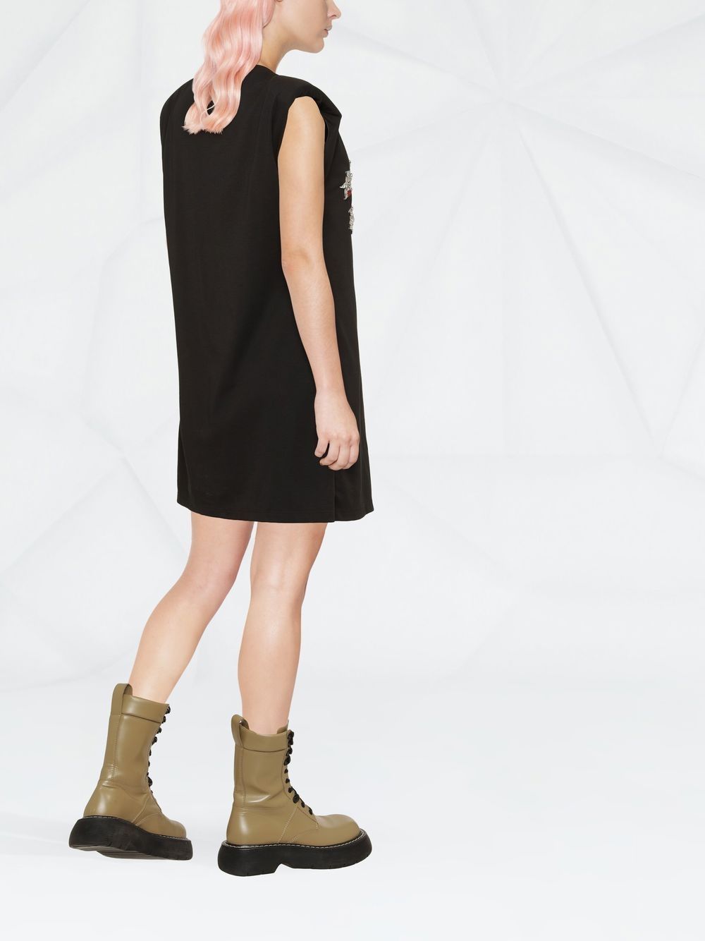 Philipp Plein embellished logo-print T-shirt dress - Image 4