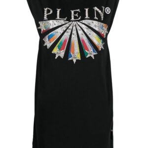 Philipp Plein embellished logo-print T-shirt dress