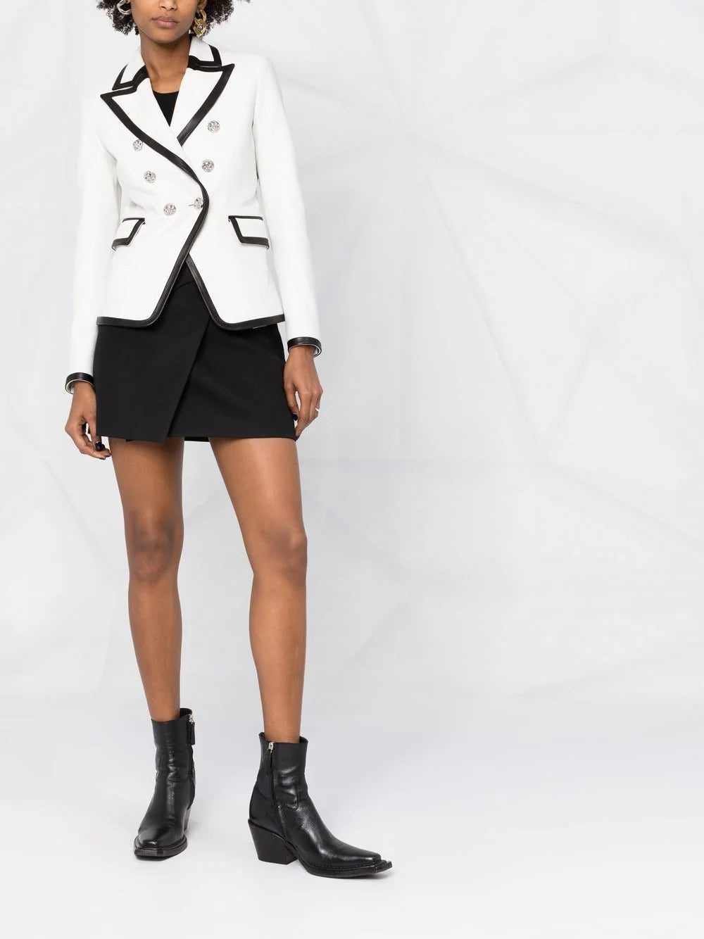 Philipp Plein two-tone leather blazer - Image 2
