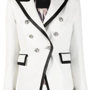 Philipp Plein  two-tone leather blazer