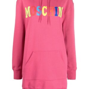 Moschino logo-print hooded dress