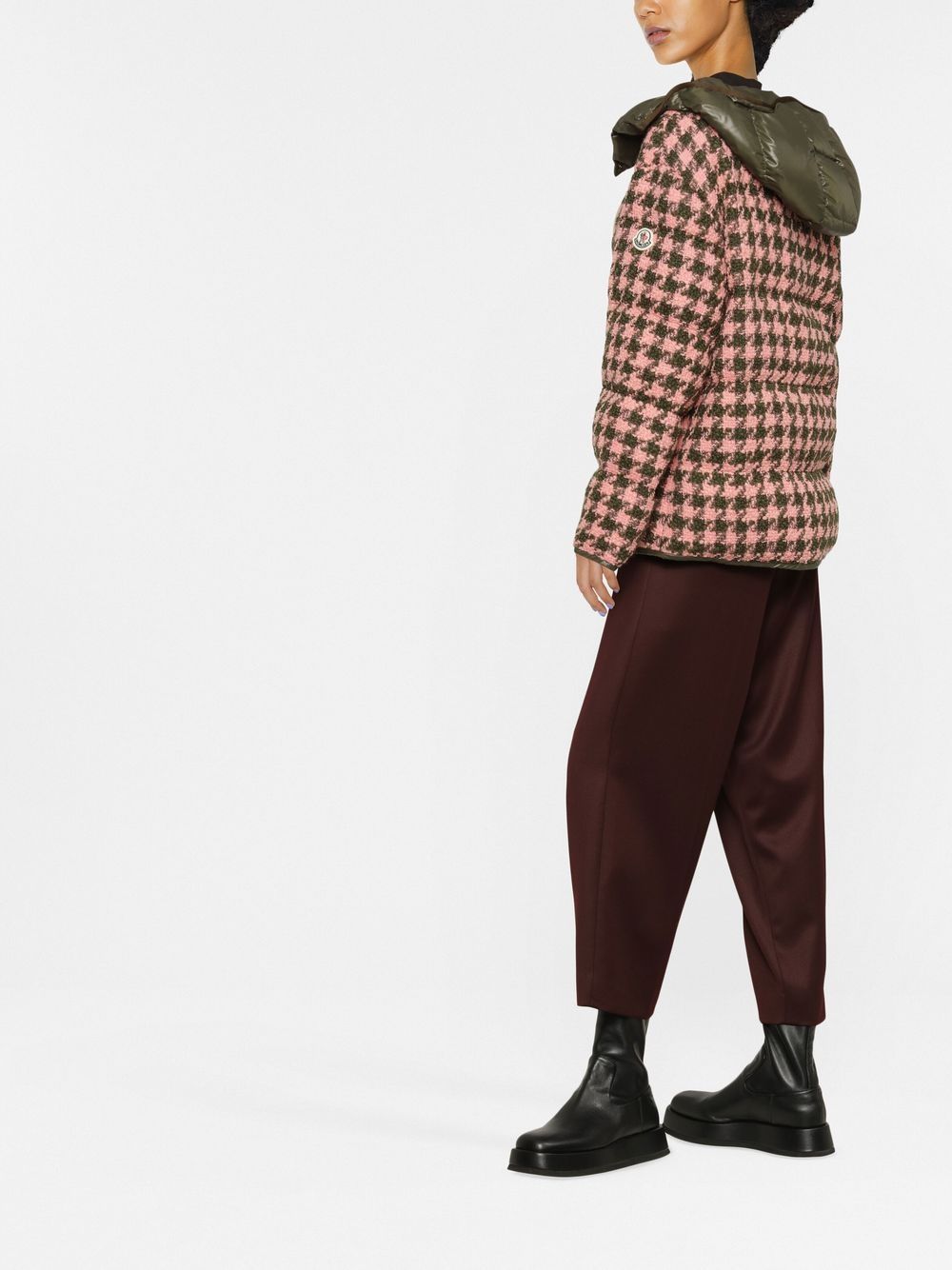 Moncler houndstooth hooded puffer jacket - Image 2