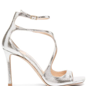 Jimmy Choo  Azia 95mm metallic leather sandals