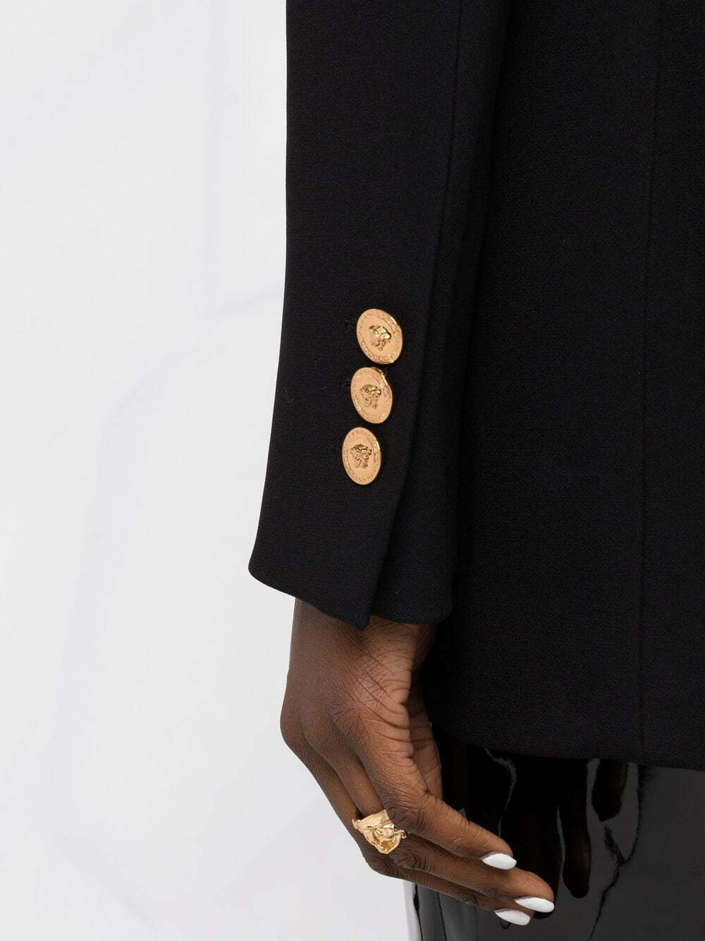 Versace keyhole-neck fitted blazer - Image 3