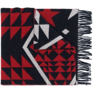 Moncler  geometric pattern wool scarf