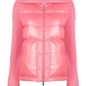 Moncler  padded-panel wool cardigan