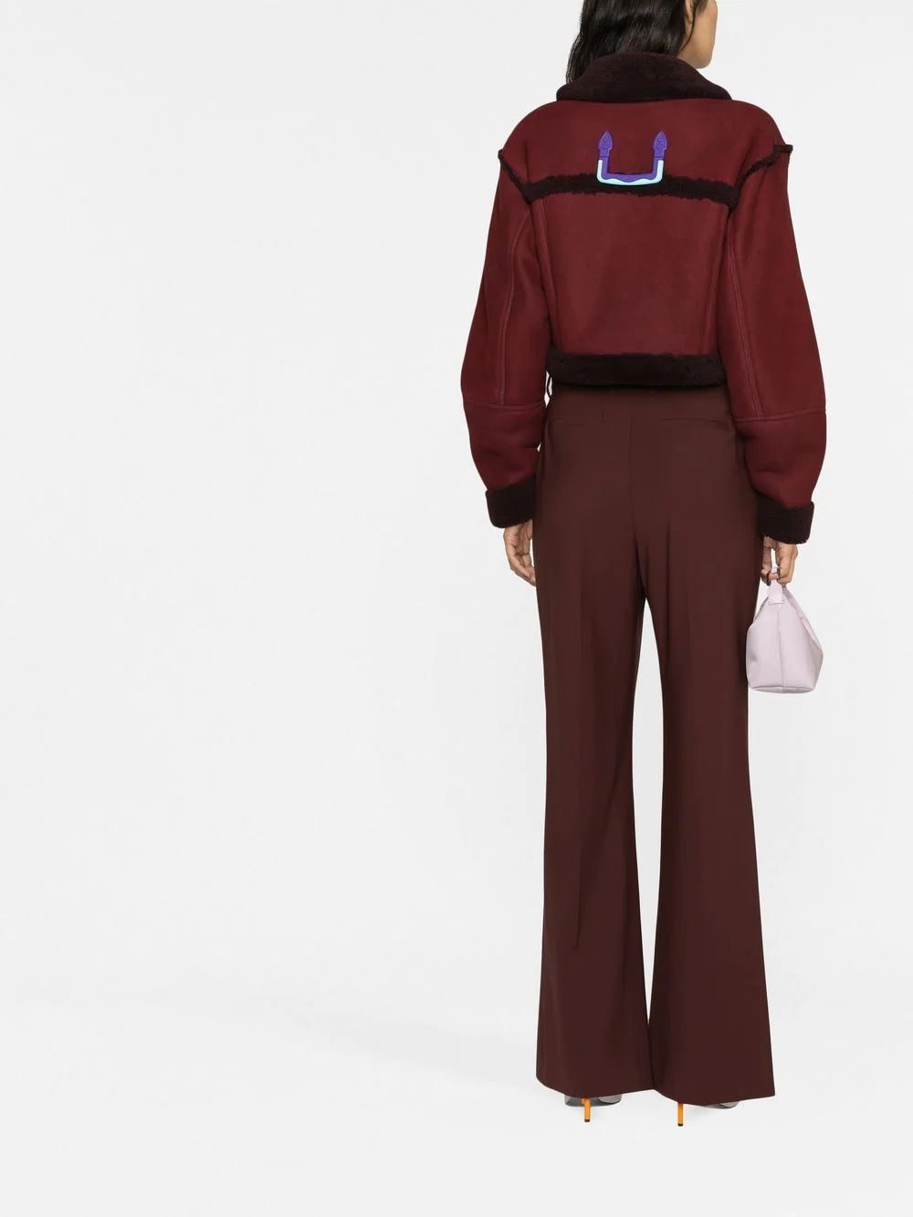 Off-White cropped shearling jacket - Image 3