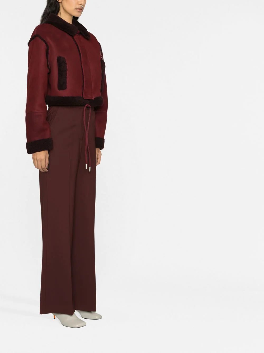 Off-White cropped shearling jacket - Image 4