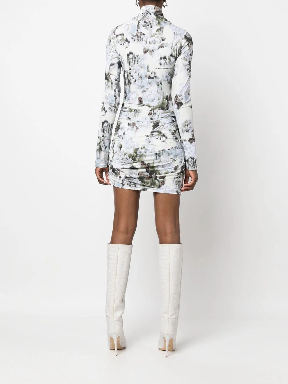 Off-White asymmetric floral-print dress - Image 4