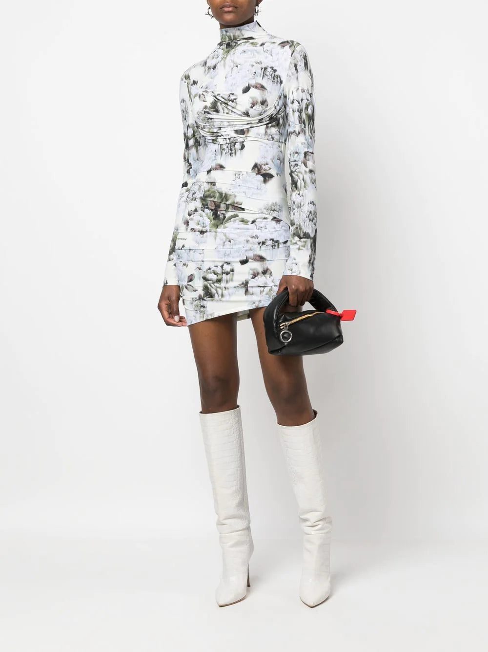 Off-White asymmetric floral-print dress - Image 2