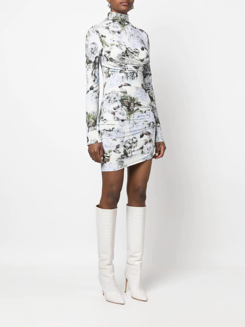 Off-White asymmetric floral-print dress - Image 3