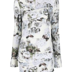 Off-White asymmetric floral-print dress