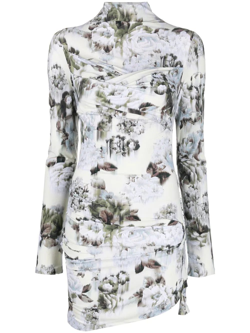 Off-White asymmetric floral-print dress