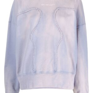 Off-White frayed panelling logo sweatshirt