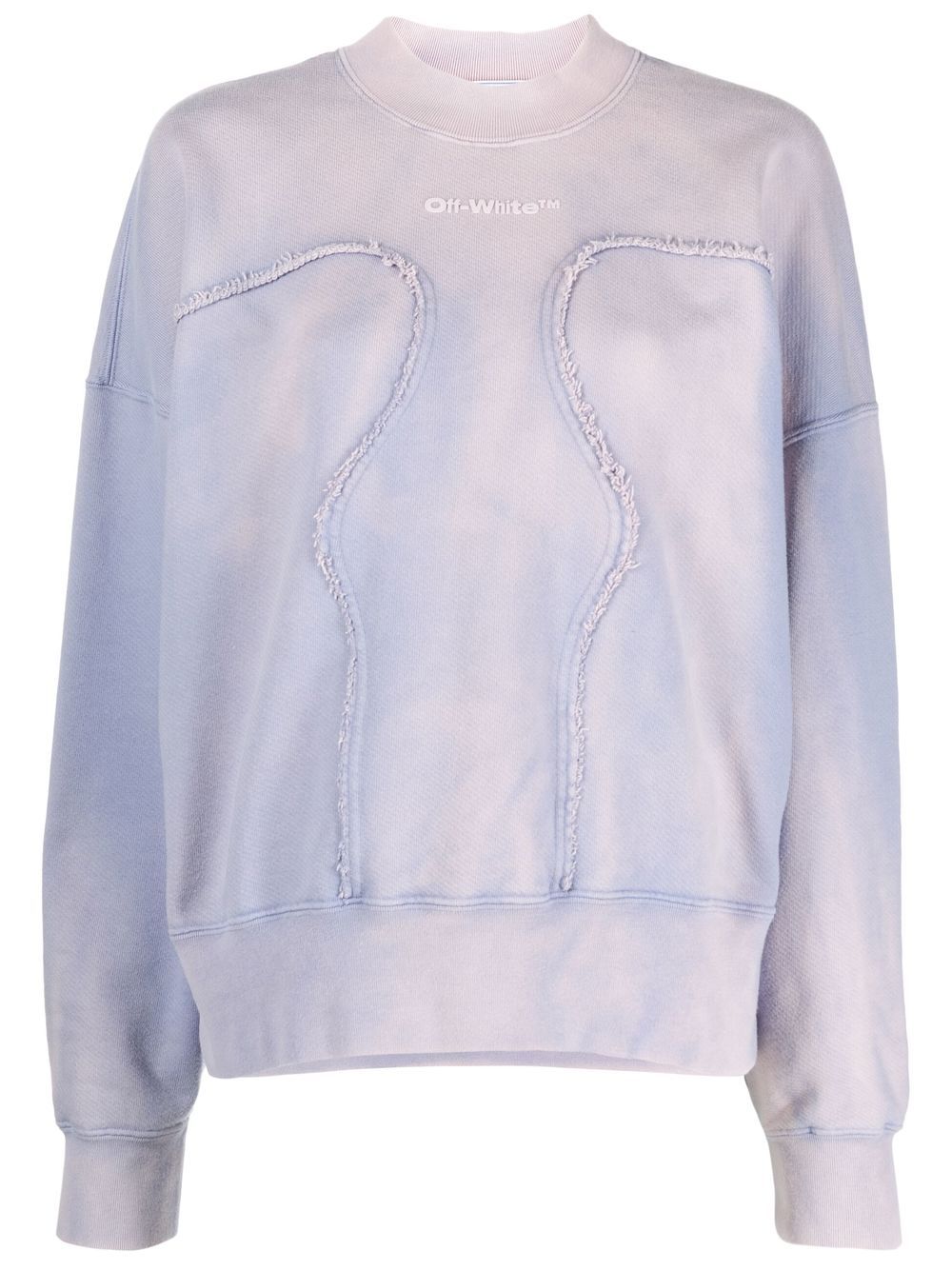 Off-White frayed panelling logo sweatshirt