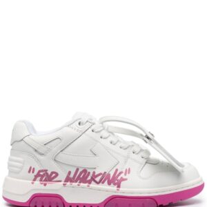 Off-white slogan-print lace-up sneakers