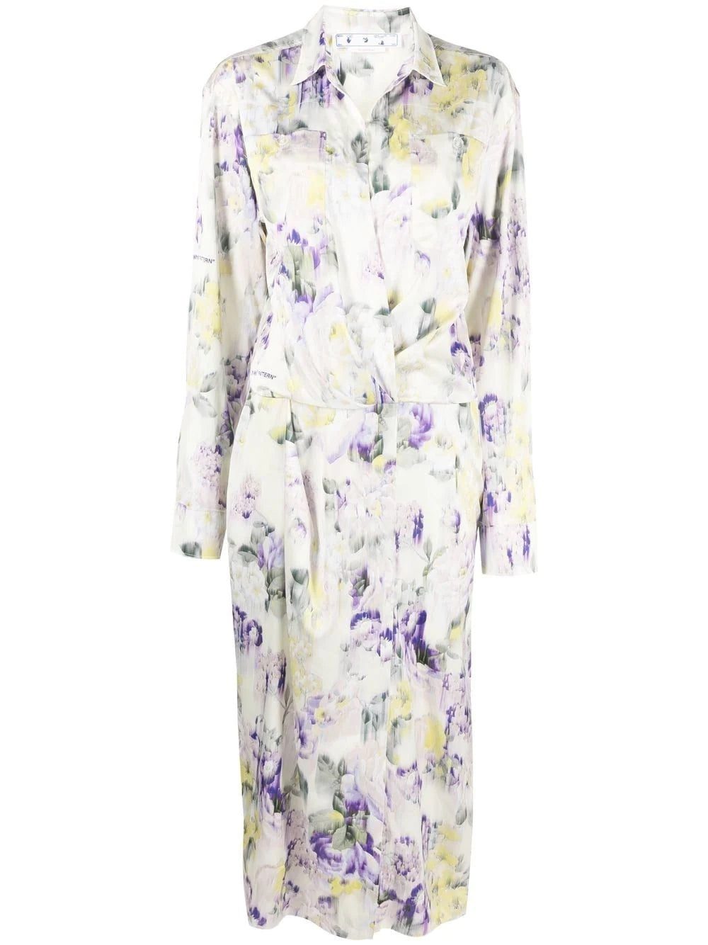 Off-White floral-print dress