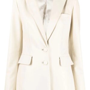 Off-White  leather single-breasted blazer