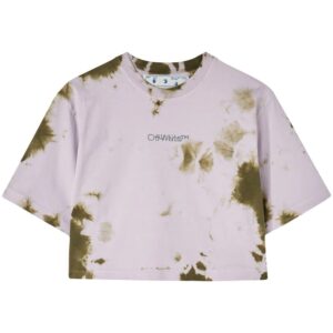 Off-White  tie-dye cropped top