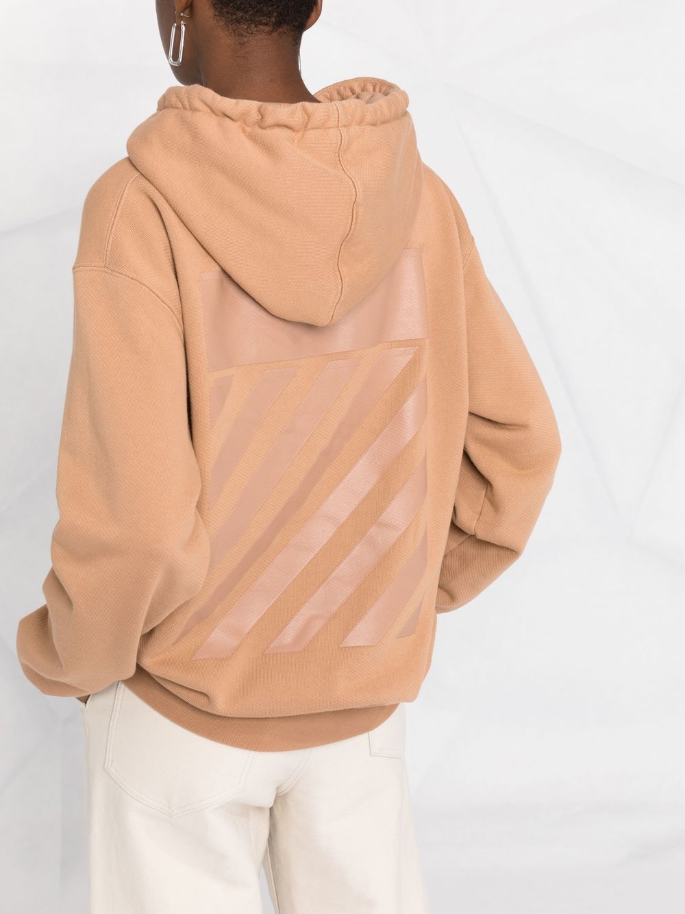 Off-White diagonal striped hooded sweatshirt - Image 3