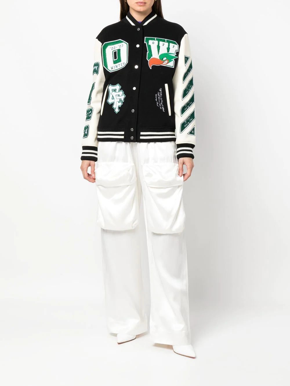 Off-White Embr Patches embroidered varsity jacket - Image 3