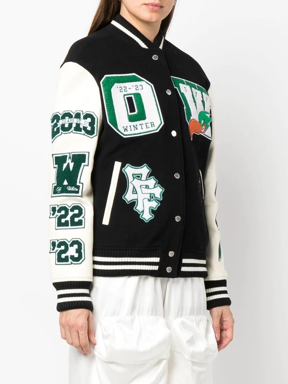 Off-White Embr Patches embroidered varsity jacket - Image 4