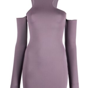 Off-White asymmetric cold-shoulder minidress