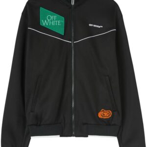 Off-White  embroidered-logo zipped track jacket