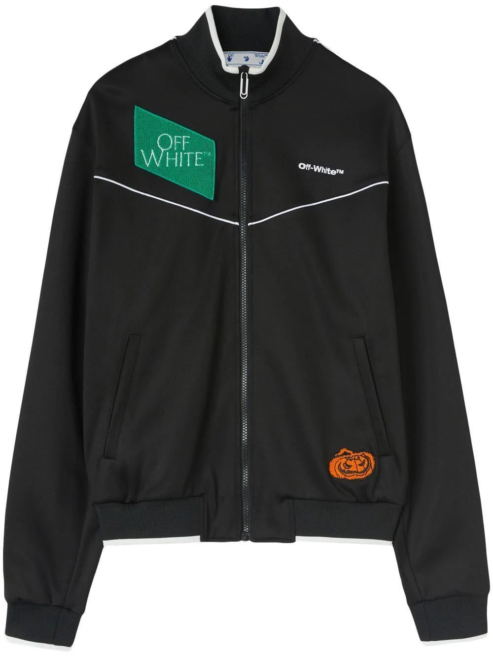 Off-White embroidered-logo zipped track jacket