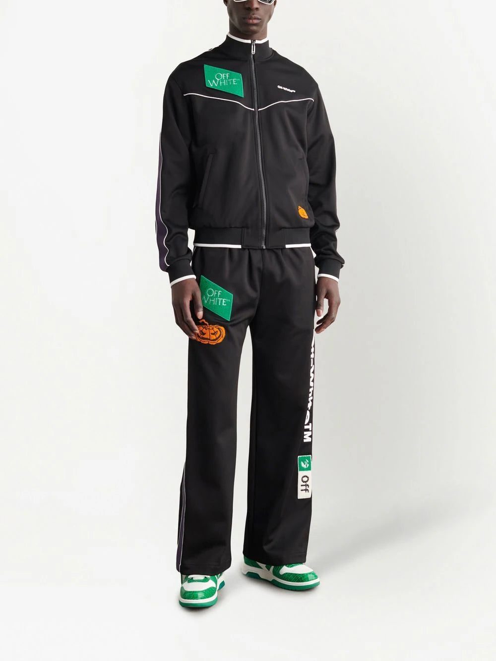Off-White embroidered-logo zipped track jacket - Image 2