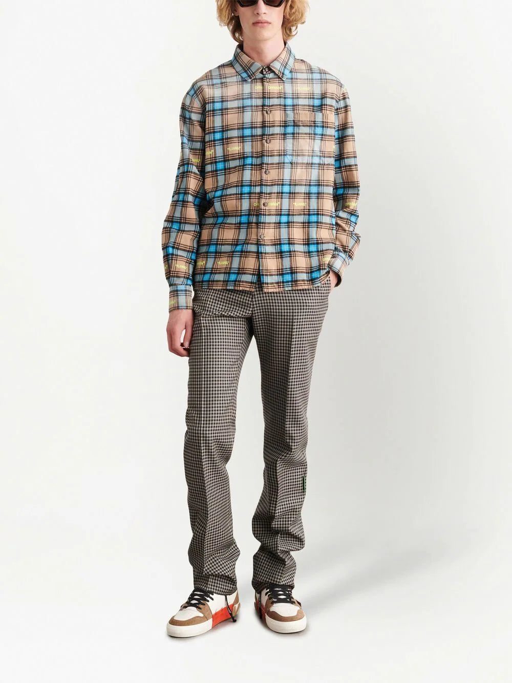 Off-white check-print long-sleeve shirt - Image 2
